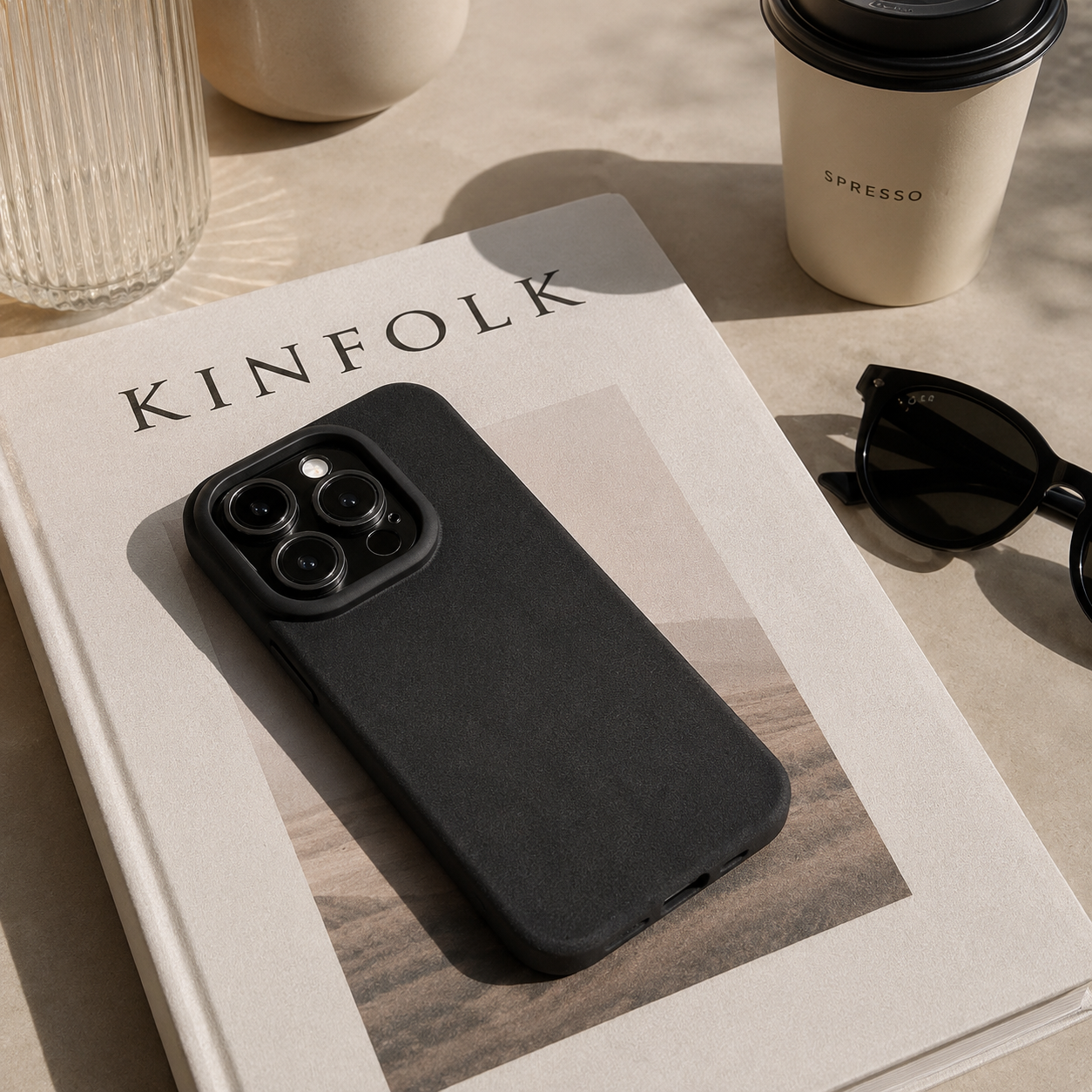 "Peak" - iPhone Schutzhülle mattes Leder