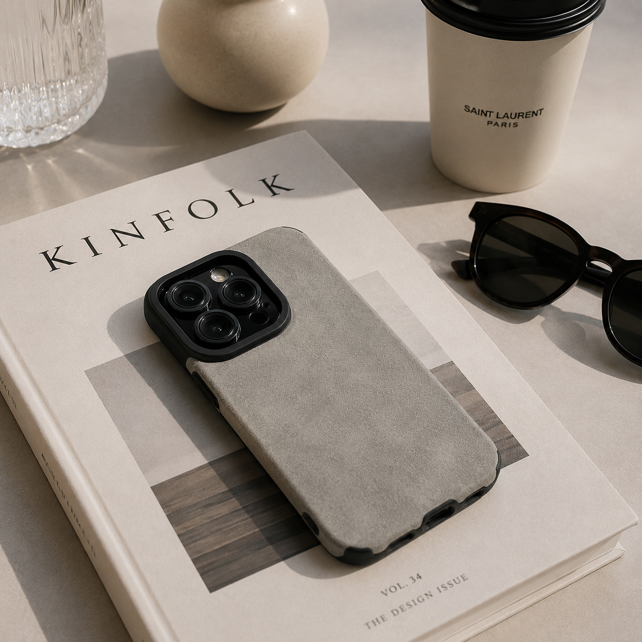 "Peak" - iPhone Schutzhülle mattes Leder
