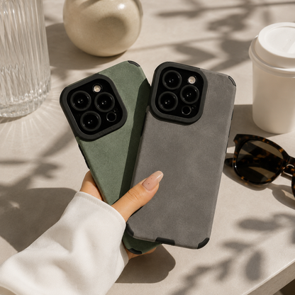"Peak" - iPhone Schutzhülle mattes Leder