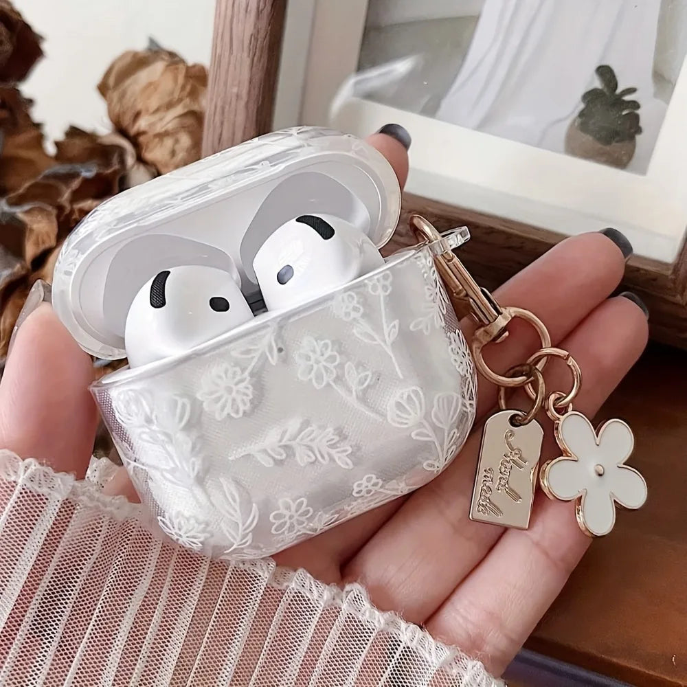 "White Flower" - AirPods Schutzgehäuse