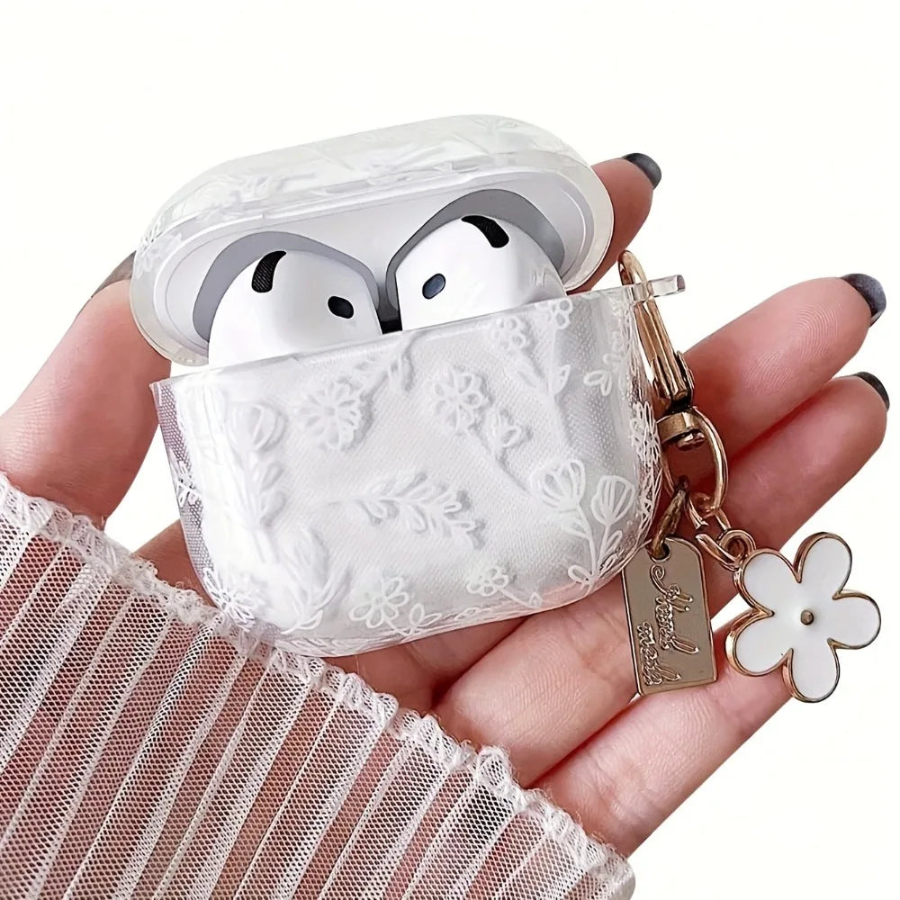 "White Flower" - AirPods Schutzgehäuse